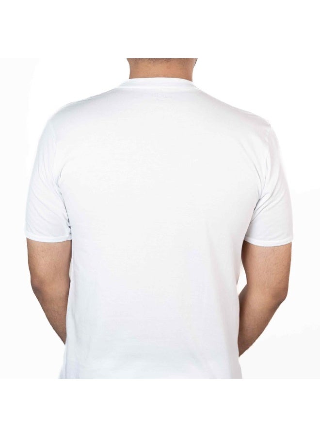 FIDCHY Men's Underwear T-Shirt - Crew Neck (Halaq) - 100% Premium Cotton - White - Image 3